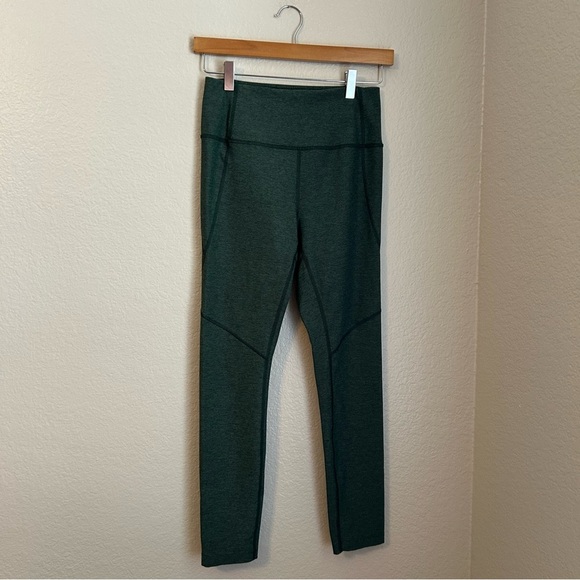 Outdoor Voices Women’s Heathered Hunter Green Warm Up Leggings, Size Small - Picture 2 of 11